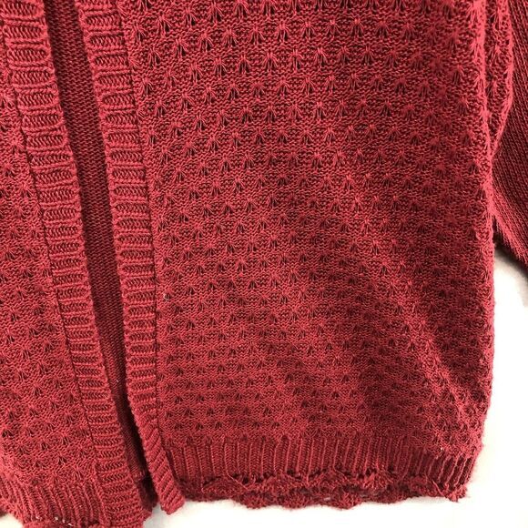 Kim Rogers Petite Long Sleeve Knit Three Button Red Cardigan Size PL Women - Picture 3 of 12